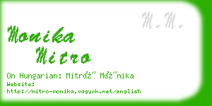 monika mitro business card